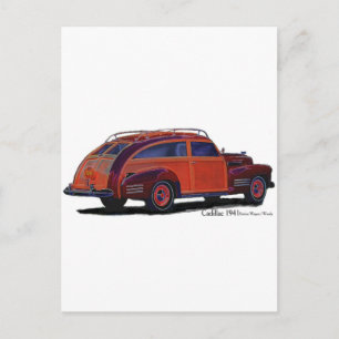 Bahnhof Cadillac Wagon Postkarte