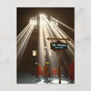 Bahnhof - Chicago - Lass, es gäbe Licht 1943 Postkarte