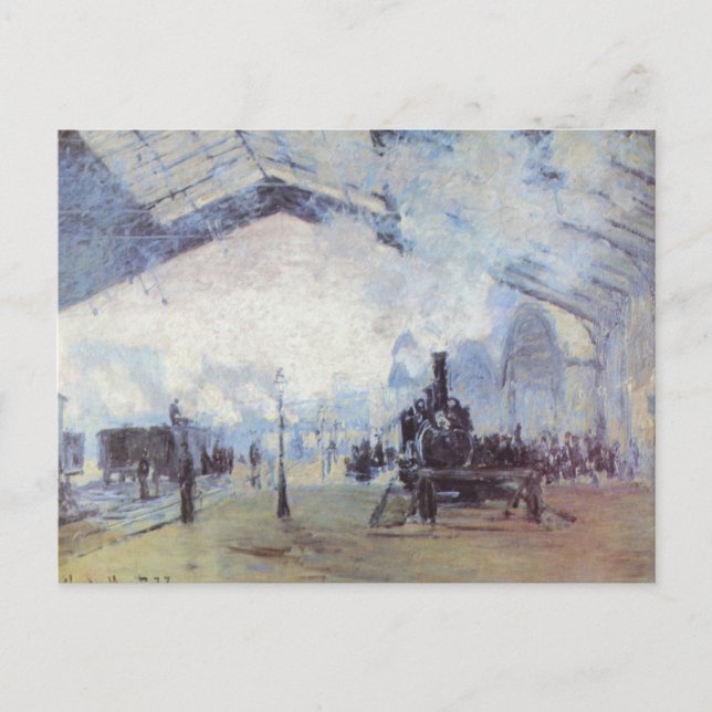 Bahnhof Claude Monet Postkarte (Vorderseite)