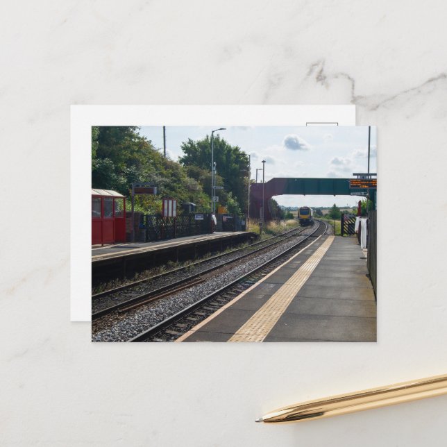 Bahnhof Cottingley, Leeds Postkarte (Vorderseite/Rückseite Beispiel)