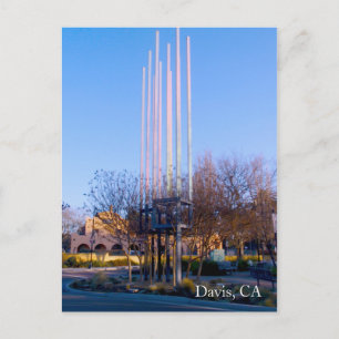 Bahnhof Davis Skulptur Postkarte