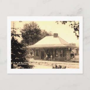Bahnhof Depot, Kalifon, New Jersey Vintag Postkarte