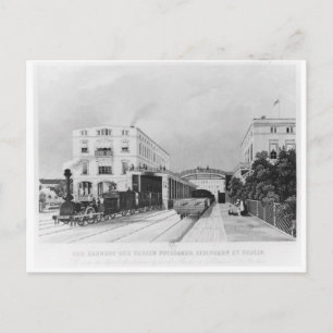 Bahnhof des Zuges Berlin-Potsdam Postkarte