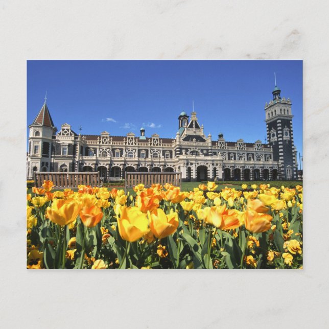 Bahnhof Dunedin Postkarte (Vorderseite)