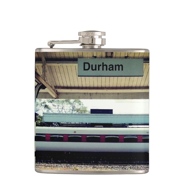 Bahnhof Durham Flachmann (Vorderseite)