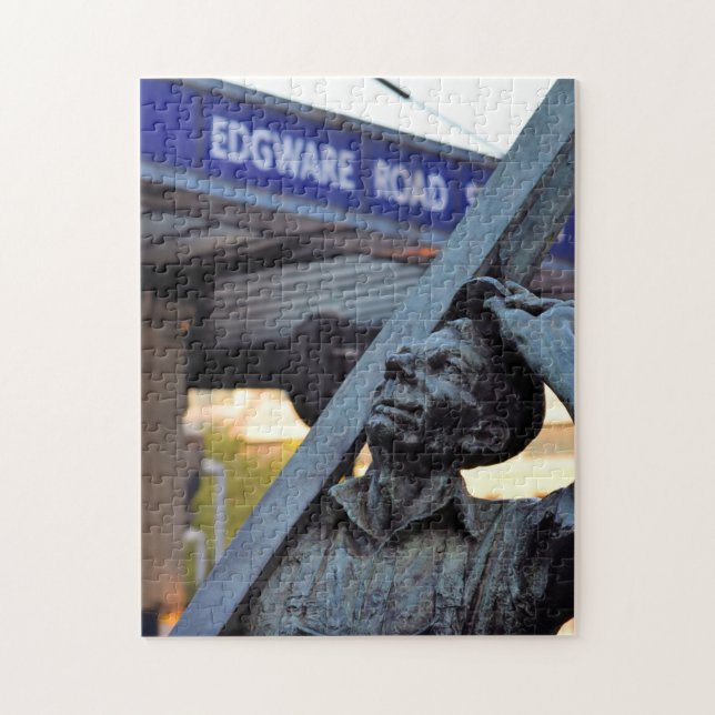 Bahnhof Edgeware Statue - 11x14 - 252 Stk. Puzzle (Vertikal)