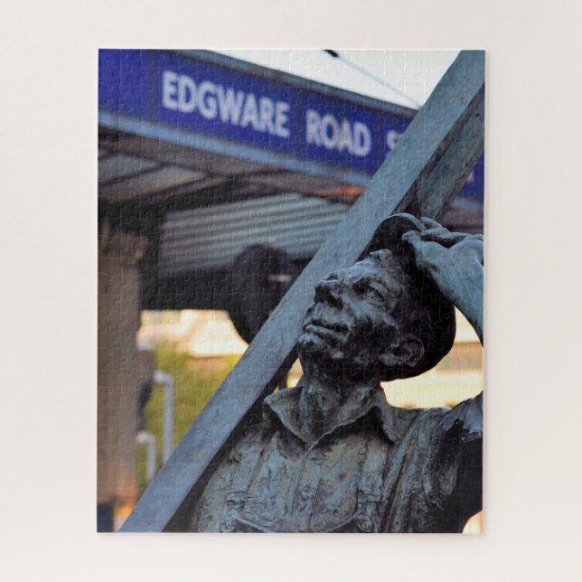 Bahnhof Edgeware Statue - 16x20 - 520 Stk. Puzzle (Vertikal)