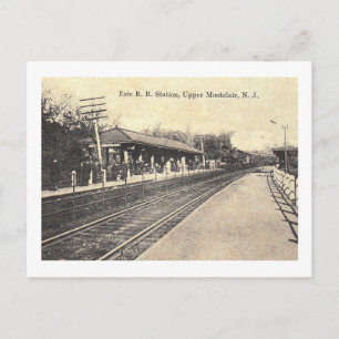 Bahnhof Erie, Oberer Montclair, NJ Vintag Postkarte