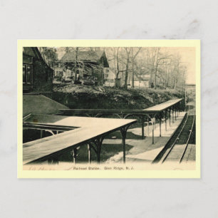 Bahnhof, Glen Ridge, New Jersey Vintage Postkarte