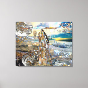 Bahnhof Glissade überwinterte Canvas Leinwanddruck