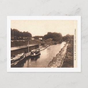 Bahnhof, Hopatcong-See, New Jersey Vintag Postkarte