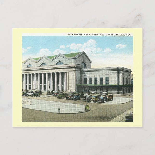 Bahnhof, Jacksonville, Florida Postkarte (Vorderseite)