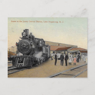 Bahnhof Jersey Central, Lake Hopatcong NJ Postkarte