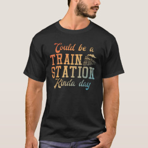 Bahnhof Kinda Day Locomotive Leiter Men W T-Shirt