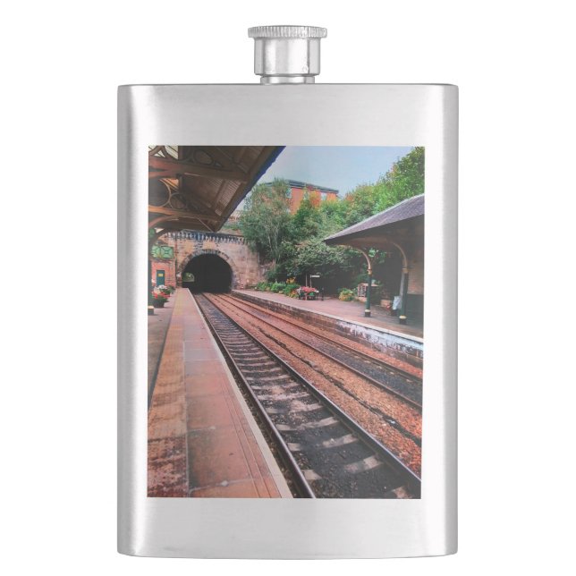 Bahnhof Knaresborough Flachmann (Vorderseite)