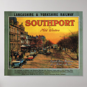 Bahnhof Lancashire und Yorkshire Southport Poster