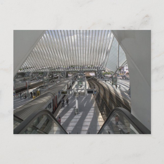 Bahnhof Liège-Guillemins Postkarte (Vorderseite)