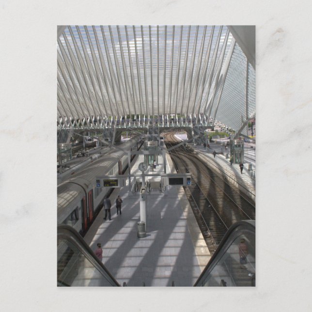 Bahnhof Liège-Guillemins Postkarte (Vorderseite)