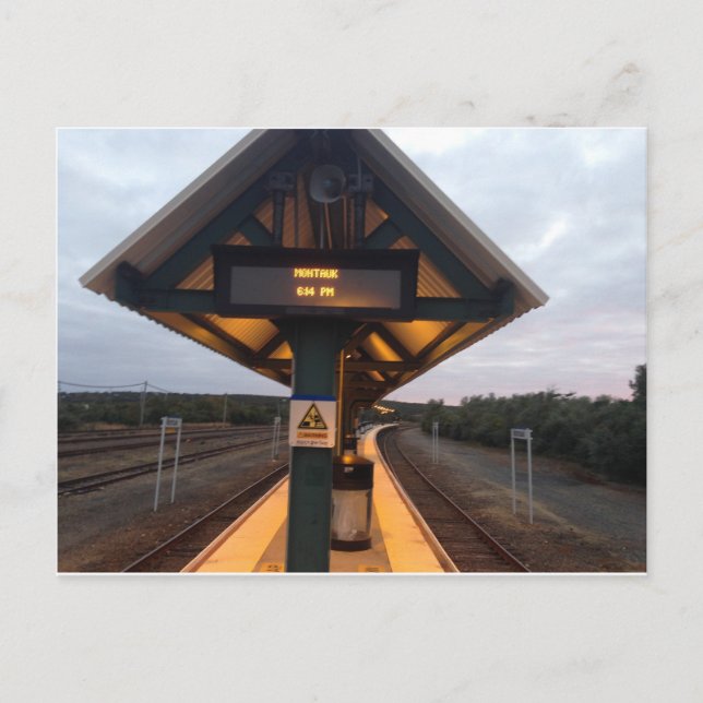Bahnhof Montauk Postkarte (Vorderseite)