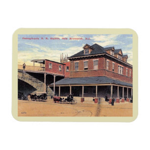 Bahnhof, New Brunswick, NJ Vintag Magnet