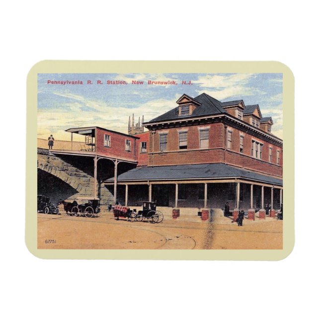 Bahnhof, New Brunswick, NJ Vintag Magnet (Horizontal)