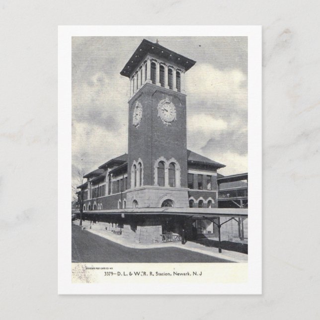 Bahnhof, Newark, New Jersey Vintag Postkarte (Vorderseite)
