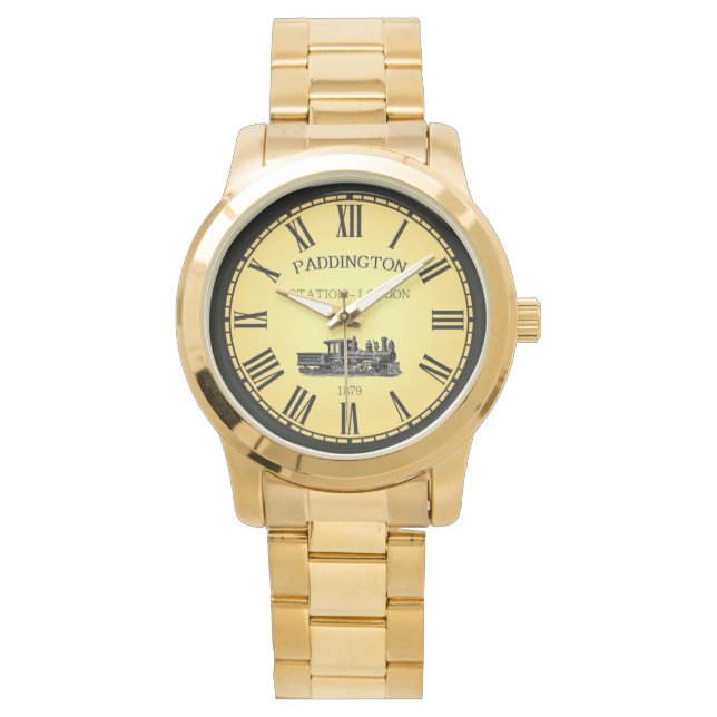 Bahnhof Paddington ~ London England ~ 1879 ~ Armbanduhr (Vorderseite)