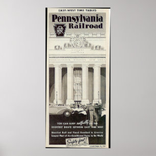 Bahnhof Pennsylvania New York ,Flugplan 1941 Poster
