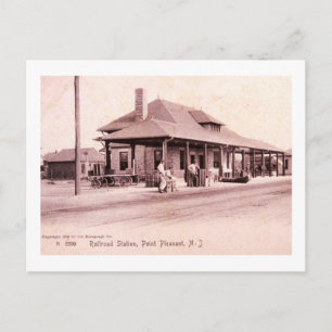 Bahnhof, Point Pleasant, New Jersey Vintage Postkarte