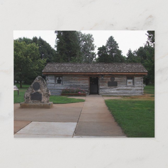 Bahnhof Pony Express, Göteborg Nebraska Postkarte (Vorderseite)