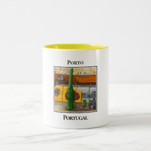 Bahnhof Porto, Portugal Zweifarbige Tasse
