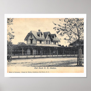 Bahnhof, Red Bank, New Jersey Vintage Poster