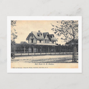 Bahnhof, Red Bank, New Jersey Vintage Postkarte