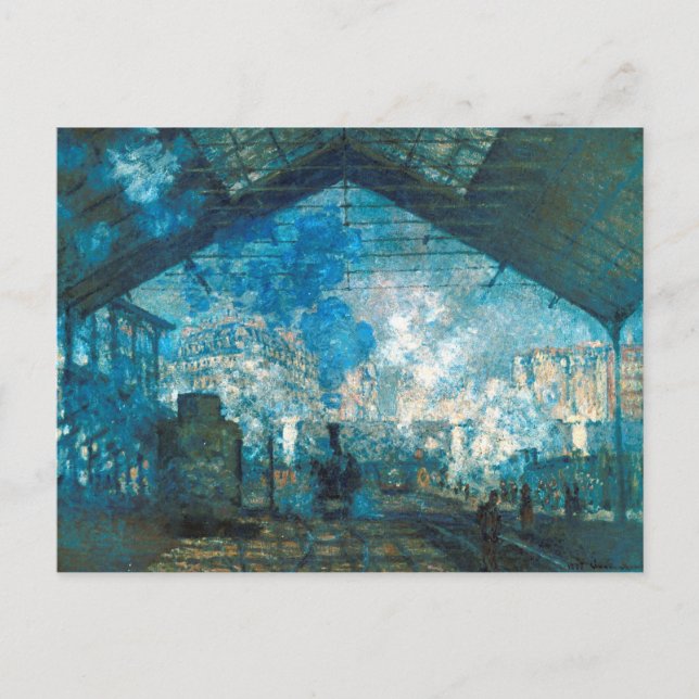 Bahnhof Saint Lazare Postkarte (Vorderseite)