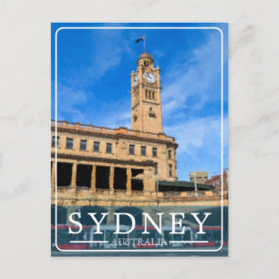 Bahnhof Sydney Central im Vintage-Stil Feiertagspostkarte