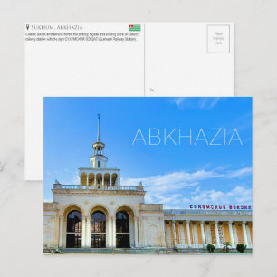 Bahnhof von Suchum, Suchum, Abchasien Reise Postkarte