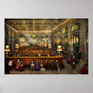 Bahnhof - Warten in Grand Central 1904 Poster