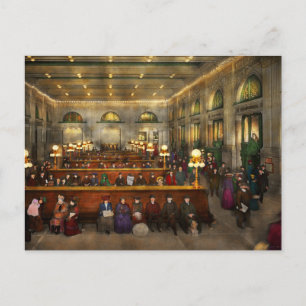 Bahnhof - Warten in Grand Central 1904 Postkarte