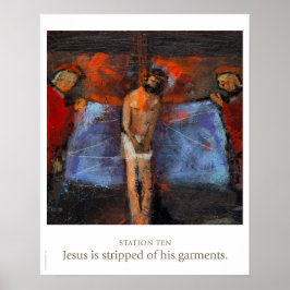Bahnhof Zehn: Jesus ist von seinen Kleidungsstücke Poster