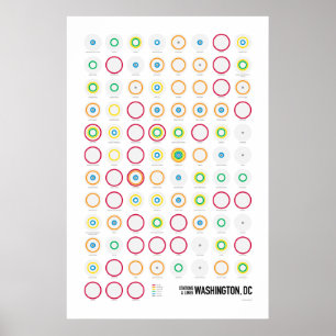 Bahnhöfe & Linien: Washington, DC (Leicht) Poster