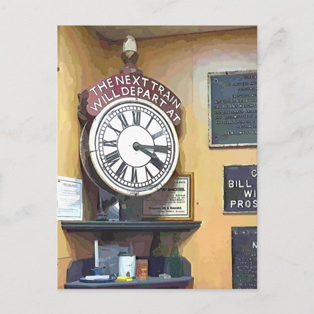 BAHNHÖFE POSTKARTE (Vorderseite)