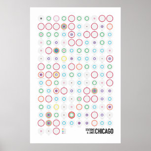 Bahnhöfe und Linien: Chicago (Light) Poster