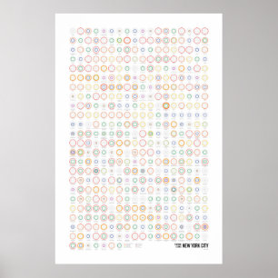 Bahnhöfe und Linien: New York City (Licht) Poster