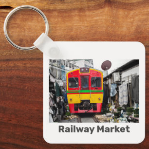 Bahnhofsmarkt Mae Klong Vintage Thailand Retro Schlüsselanhänger