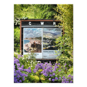 BAHNHOFSSCHILDER FOTODRUCK