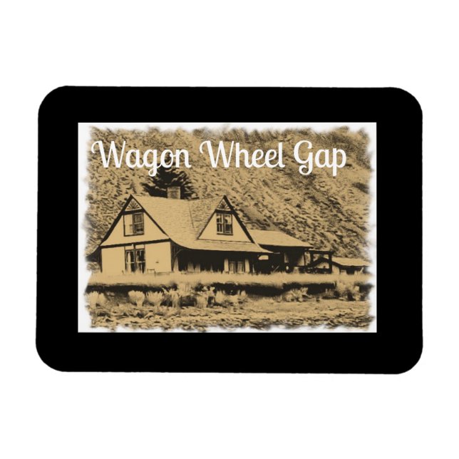 Bahnhofssepia Wagon Wheel Gap Magnet (Horizontal)