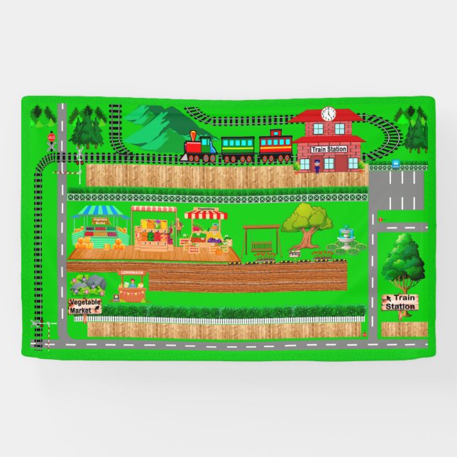 Bahnhofstrassen für Personenkraftwagen 2 1/2' x 4' Banner (Horizontal)