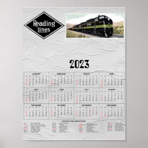Bahnkalender lesen poster