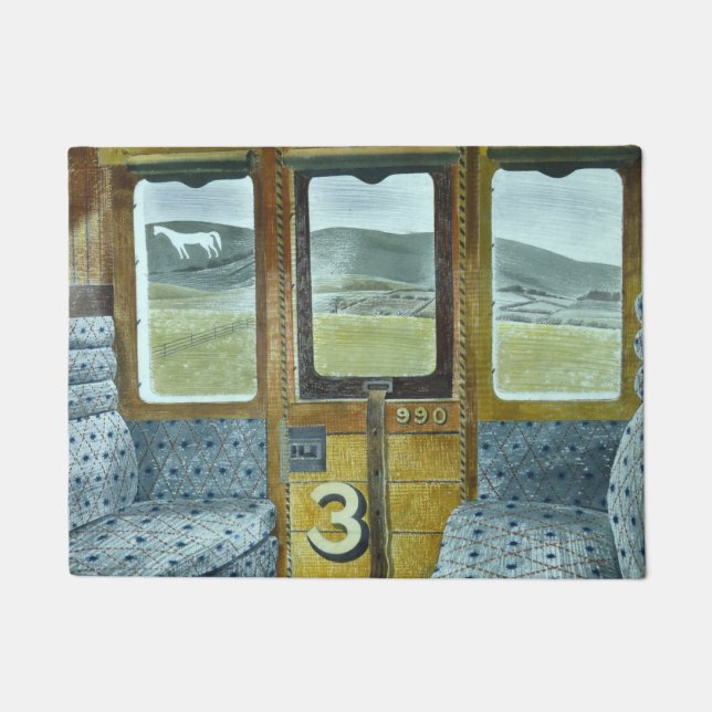 Bahnlandschaft (von Eric Ravilious) Fußmatte (Vorderseite)