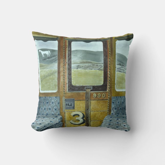 Bahnlandschaft (von Eric Ravilious) Kissen (Vorderseite)
